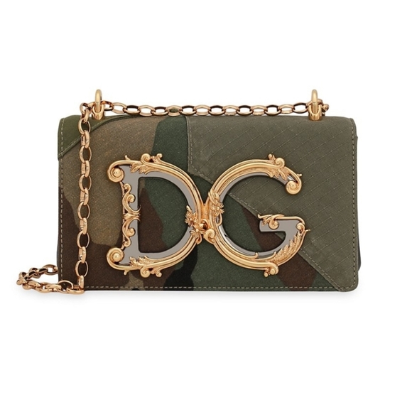 Dolce & Gabbana Handbags - Dolce&Gabbana Mini DG Girls Camouflage Crossbody Bag Khaki Military Green